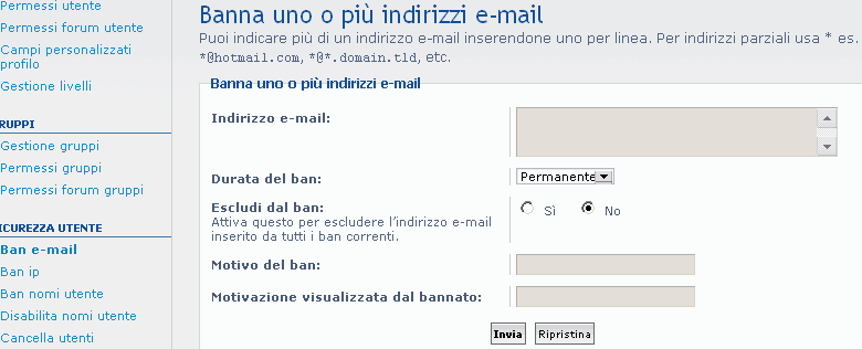 ban mail phpbb3
